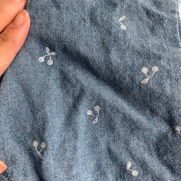 Carter’s Chambray And Cherries Jumpsuit Romper - Picture 4 of 6